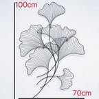 Elegant Ginkgo Leaf Metal Wall Sculpture | High & Bury
