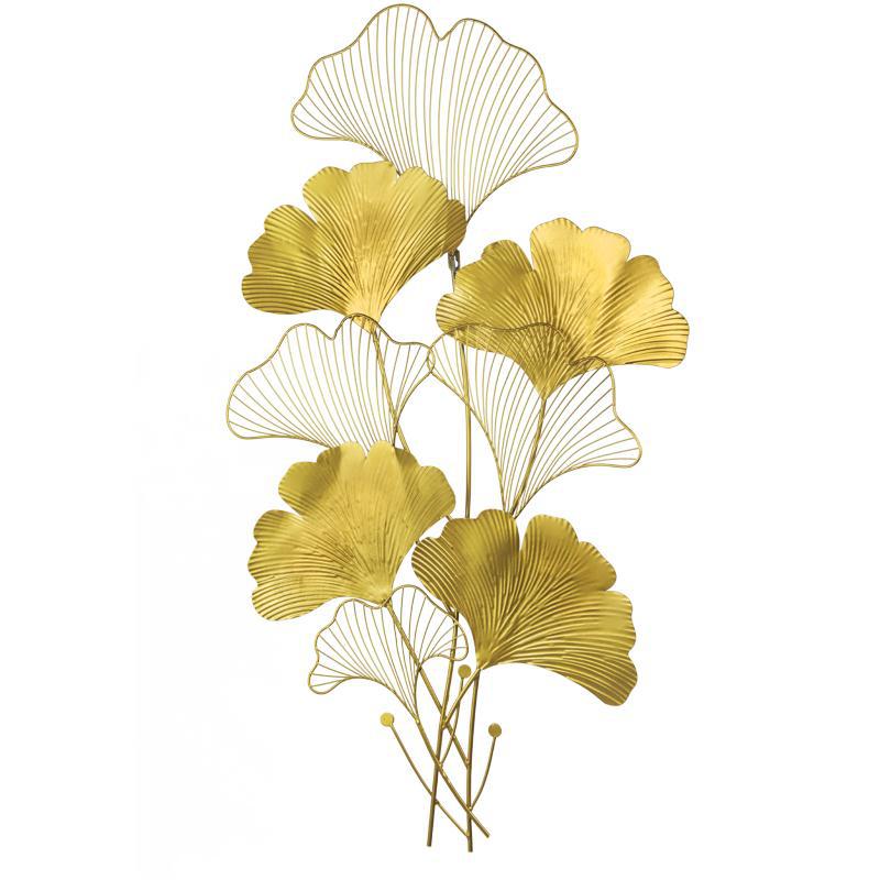Elegant Ginkgo Leaf Wall Art Sculpture Metal | High & Bury