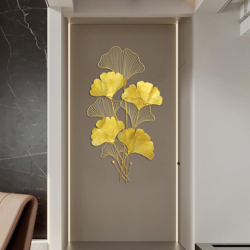 Elegant Ginkgo Leaf Wall Art Sculpture Metal | High & Bury