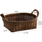 Elegant Handwoven Oval Storage Bowl | High & Bury
