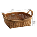 Elegant Handwoven Oval Storage Bowl | High & Bury
