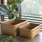 Elegant Handwoven Storage Tray | High & Bury