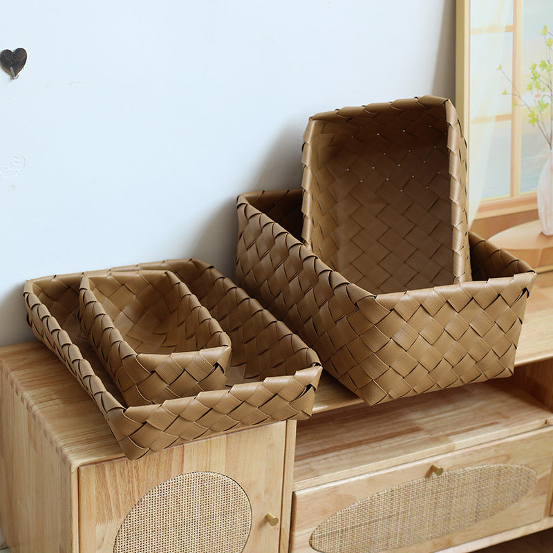 Elegant Handwoven Storage Tray | High & Bury