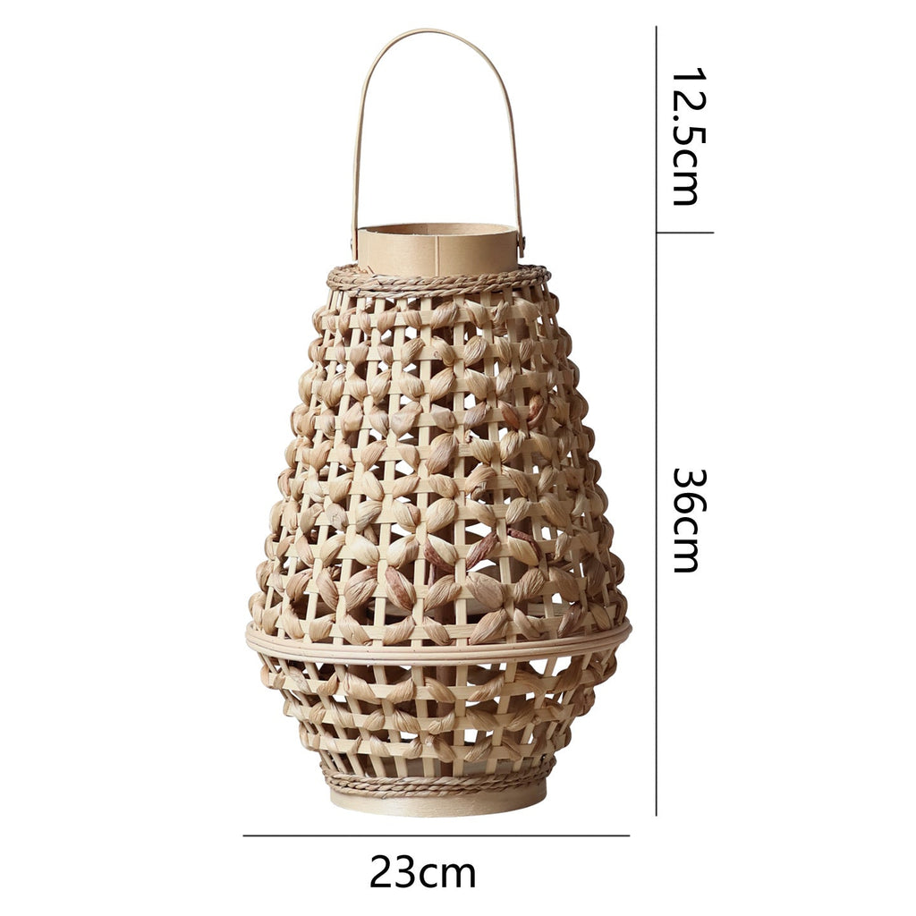 Elegant Lantern made of Braided Rattan | High & Bury