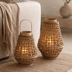 Elegant Lantern made of Braided Rattan | High & Bury