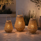 Elegant Lantern made of Braided Rattan | High & Bury