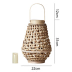 Elegant Lantern made of Braided Rattan | High & Bury