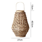 Elegant Lantern made of Braided Rattan | High & Bury