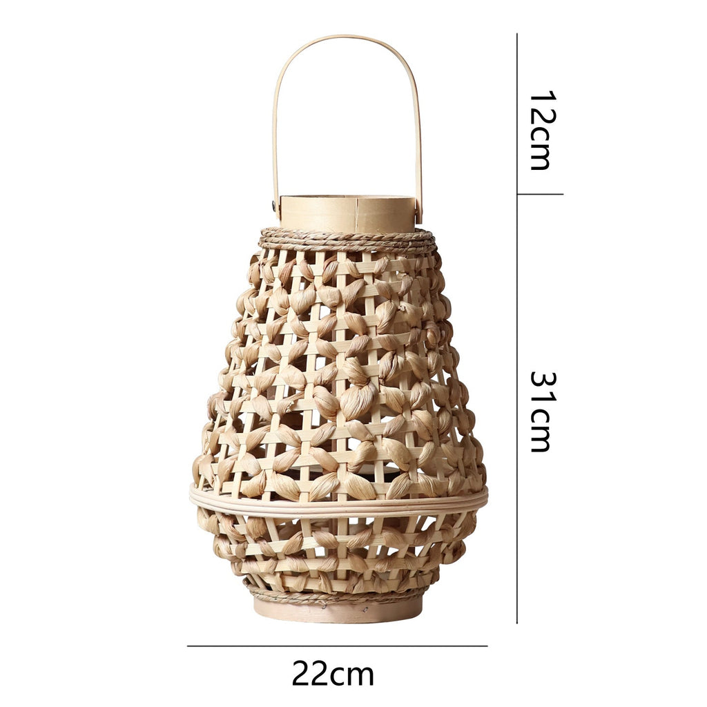 Elegant Lantern made of Braided Rattan | High & Bury