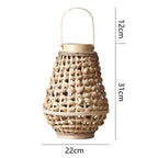 Elegant Lantern made of Braided Rattan | High & Bury