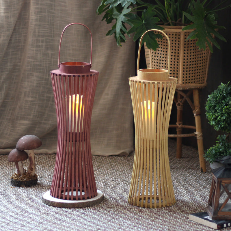 Elegant Lantern made of Woven Wood | High & Bury