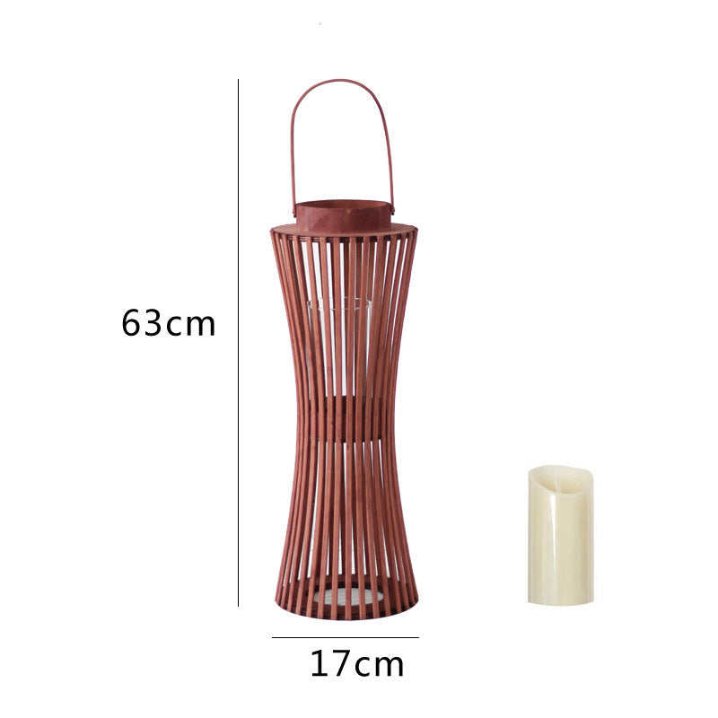 Elegant Lantern made of Woven Wood | High & Bury