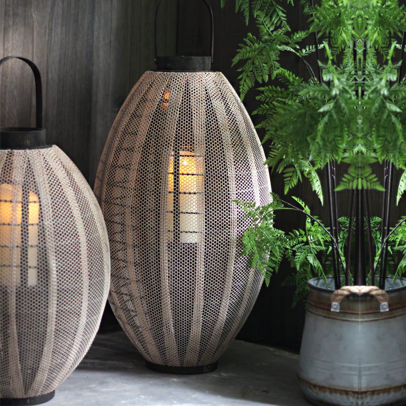 Elegant Lantern with Metal Grid | High & Bury