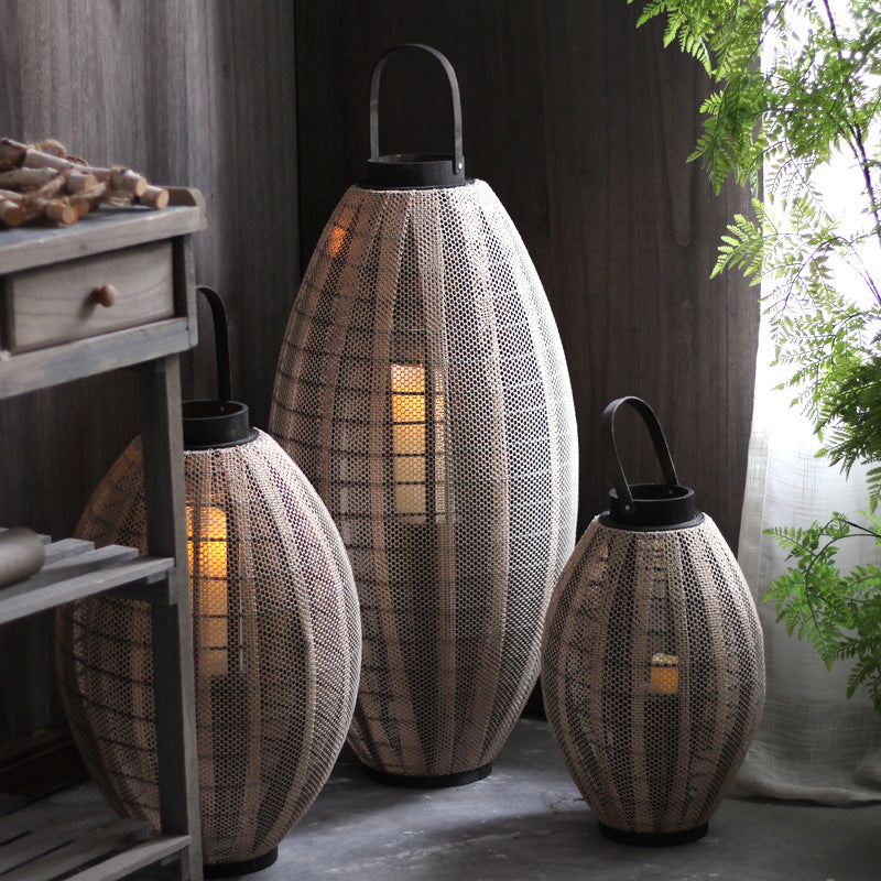 Elegant Lantern with Metal Grid | High & Bury