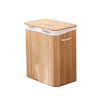 Elegant Laundry Basket made of Bamboo with Practical Lid | High & Bury