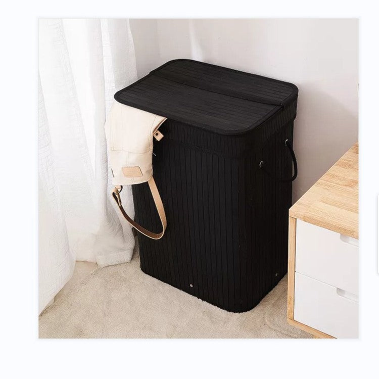Elegant Laundry Basket made of Natural Bamboo | High & Bury