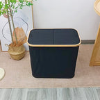 Elegant Laundry Basket with Bamboo Lid | High & Bury