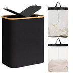 Elegant Laundry Basket with Bamboo Lid | High & Bury