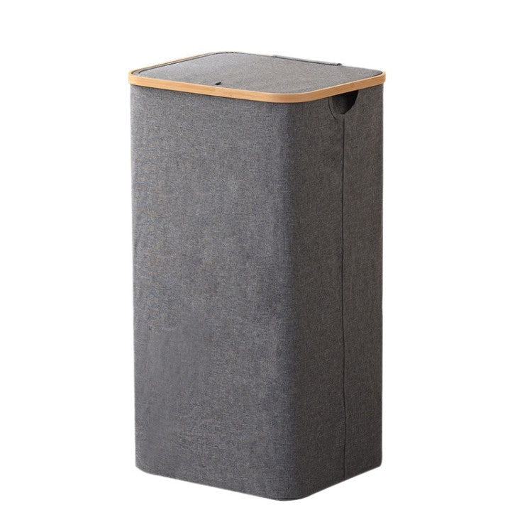 Elegant Laundry Container made of High-Quality Textile with Bamboo Frame | High & Bury