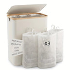 Elegant Laundry Container made of High-Quality Textile with Bamboo Frame | High & Bury