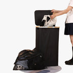 Elegant Laundry Container with Practical Lid and Carrying System | High & Bury