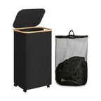 Elegant Laundry Container with Practical Lid and Carrying System | High & Bury