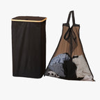 Elegant Laundry Container with Practical Lid and Carrying System | High & Bury