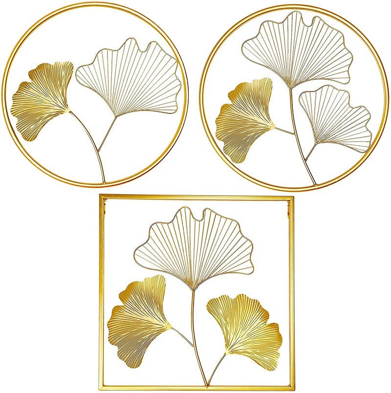 Elegant Leaf-Inspired Metal Wall Art | High & Bury