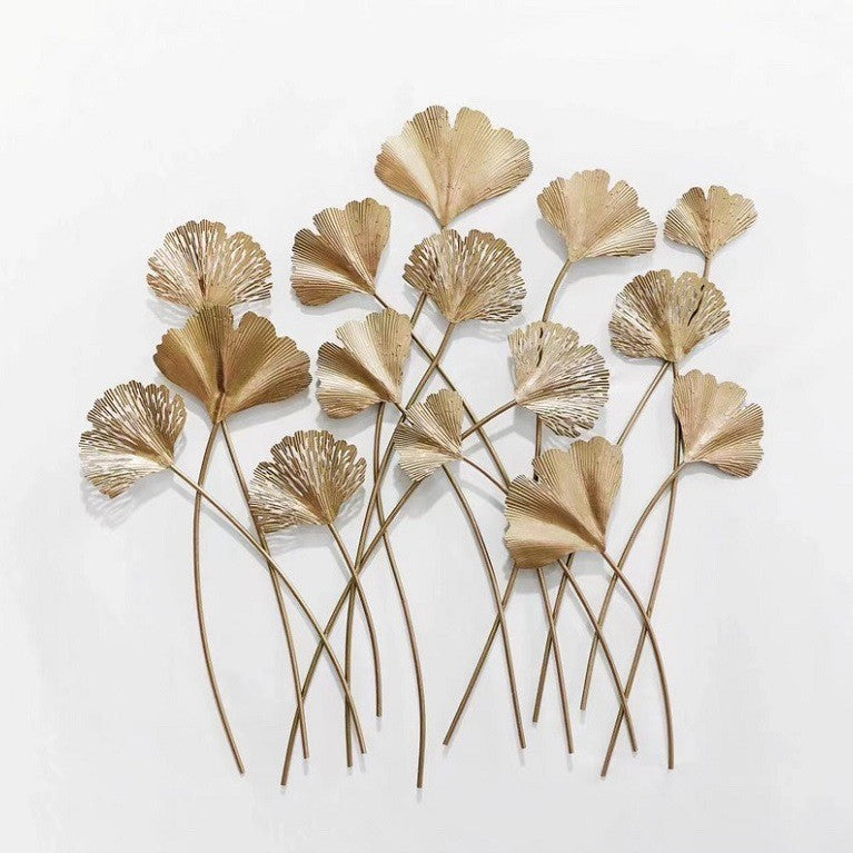 Elegant Leaf-Inspired Metal Wall Art | High & Bury