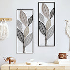 Elegant Leaf-Inspired Metal Wall Art | High & Bury