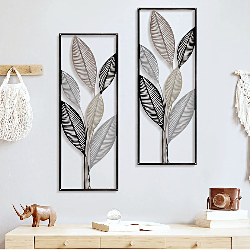 Elegant Leaf-Inspired Metal Wall Art | High & Bury