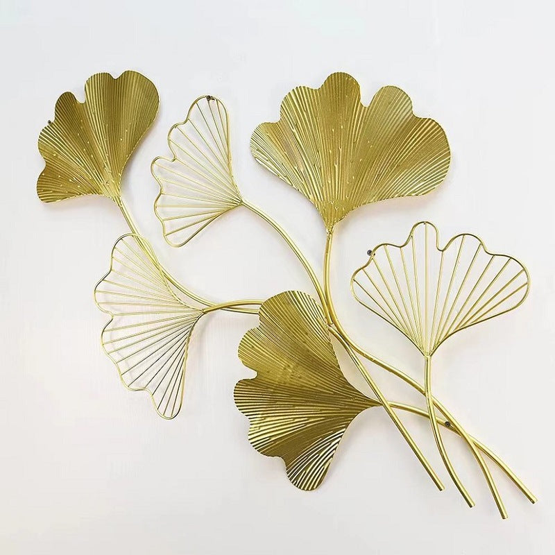 Elegant Leaf-Inspired Metal Wall Art | High & Bury