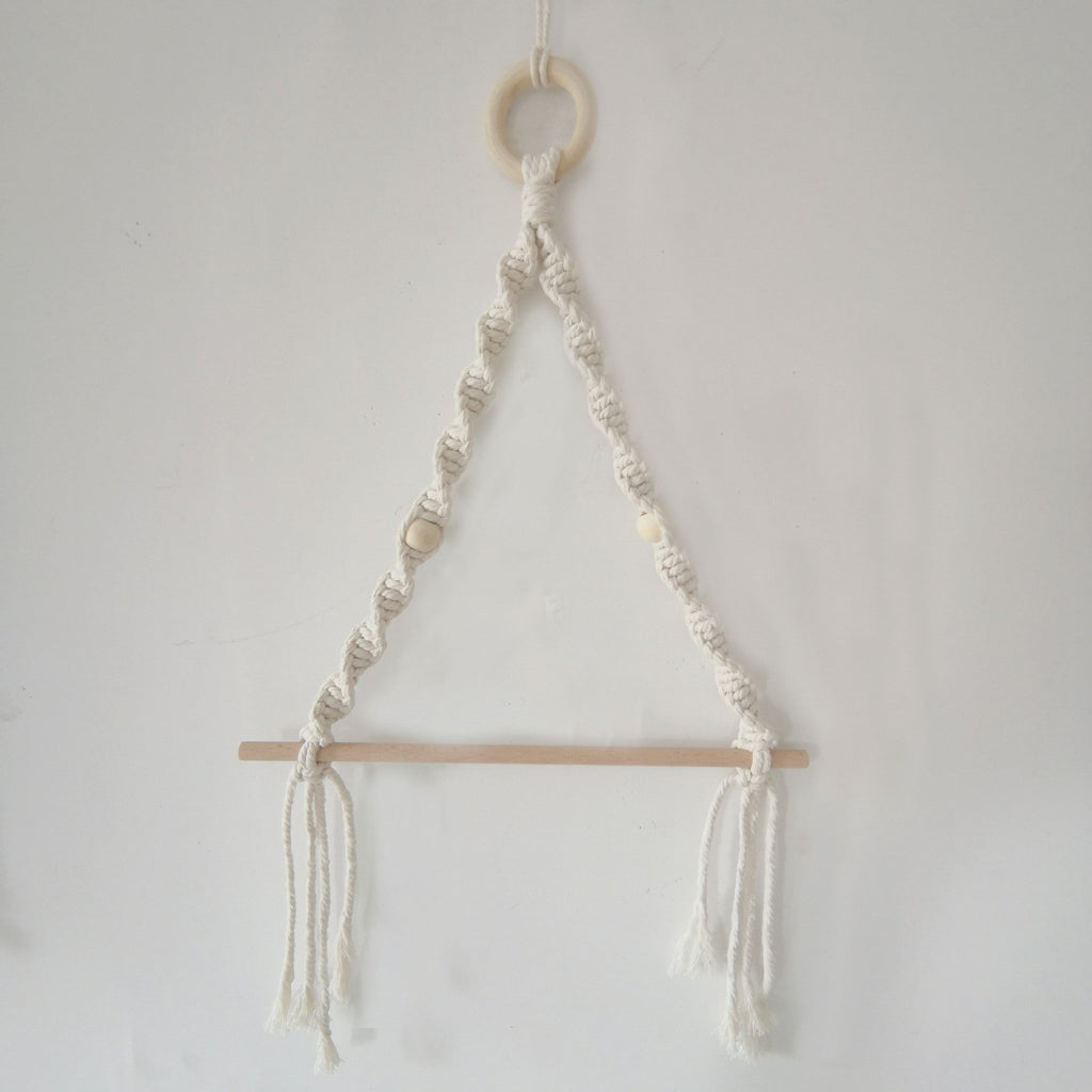 Elegant Macrame Plant Hanger Yellow Gray | High & Bury