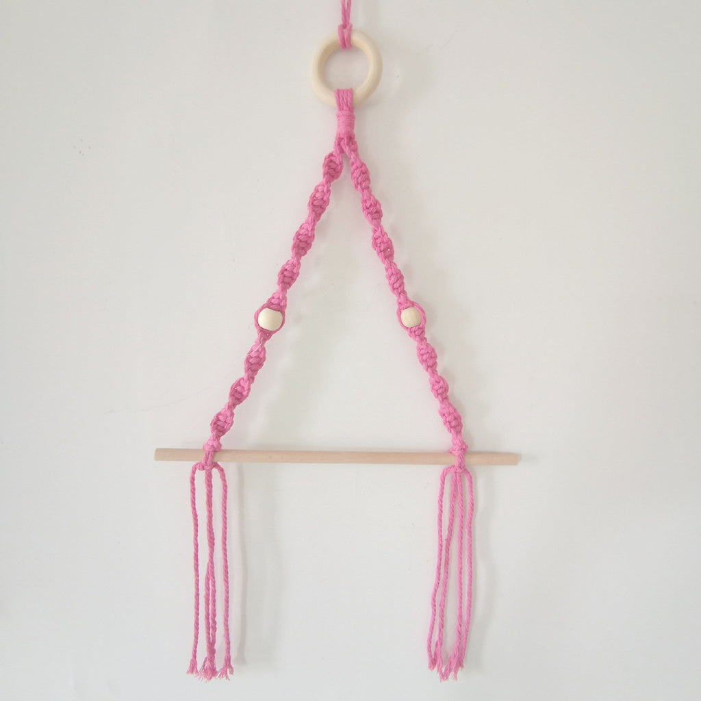 Elegant Macrame Plant Hanger Yellow Gray | High & Bury