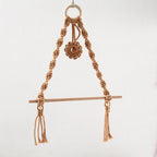 Elegant Macrame Plant Hanger Yellow Gray | High & Bury