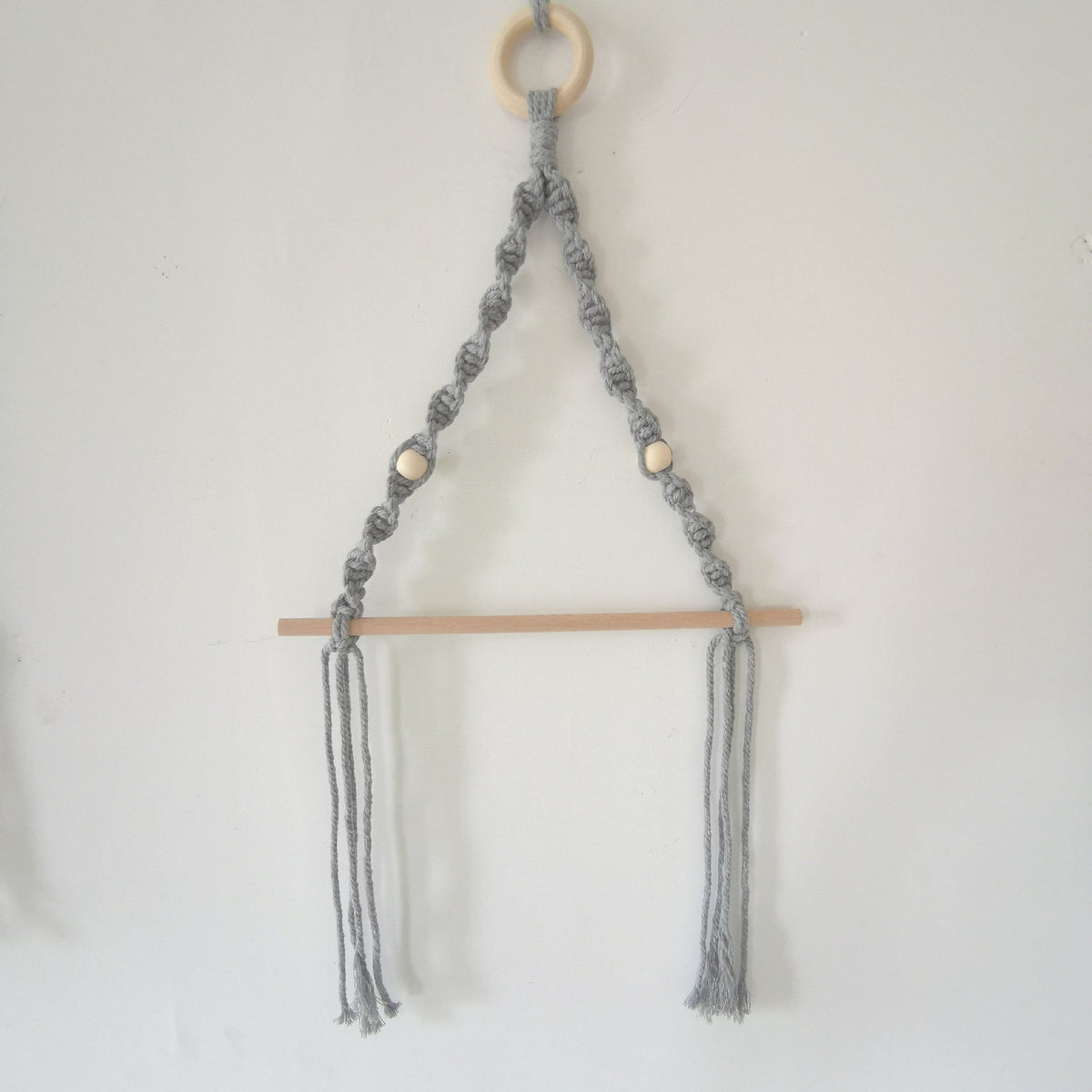 Elegant Macrame Plant Hanger Yellow Gray | High & Bury