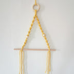 Elegant Macrame Plant Hanger Yellow Gray | High & Bury