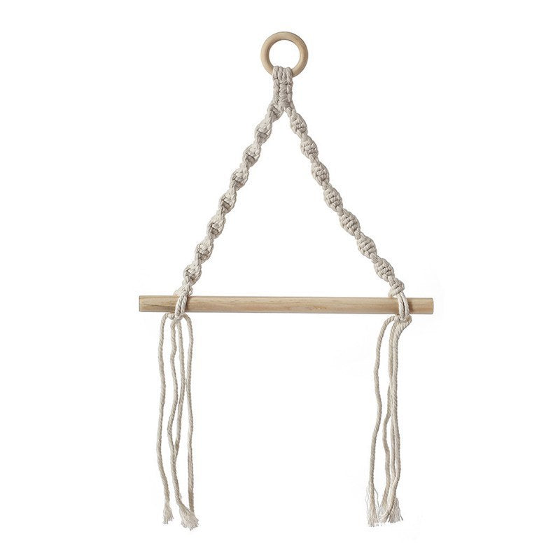 Elegant Macrame Plant Hanger Yellow Gray | High & Bury