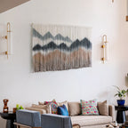 Elegant Macrame Wall Hanging with Artistic Wave Pattern | High & Bury