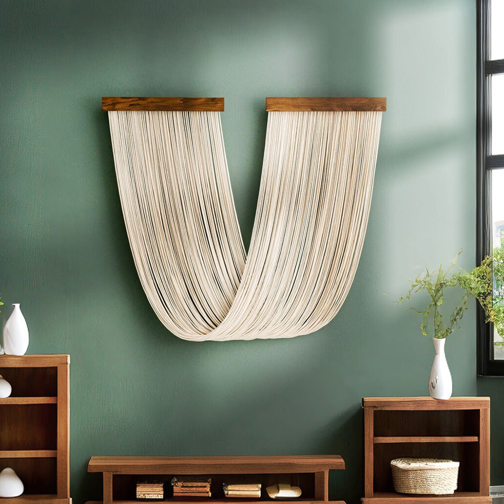 Elegant Macrame Wall Hanging with Wooden Frame | High & Bury