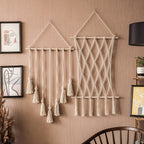 Elegant Macrame Wall Tapestry with Artistic Design | High & Bury