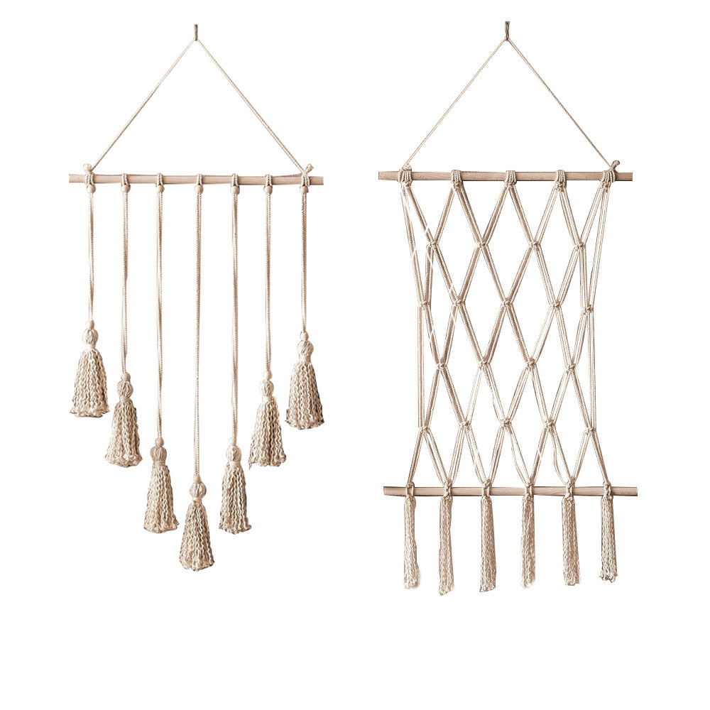 Elegant Macrame Wall Tapestry with Artistic Design | High & Bury