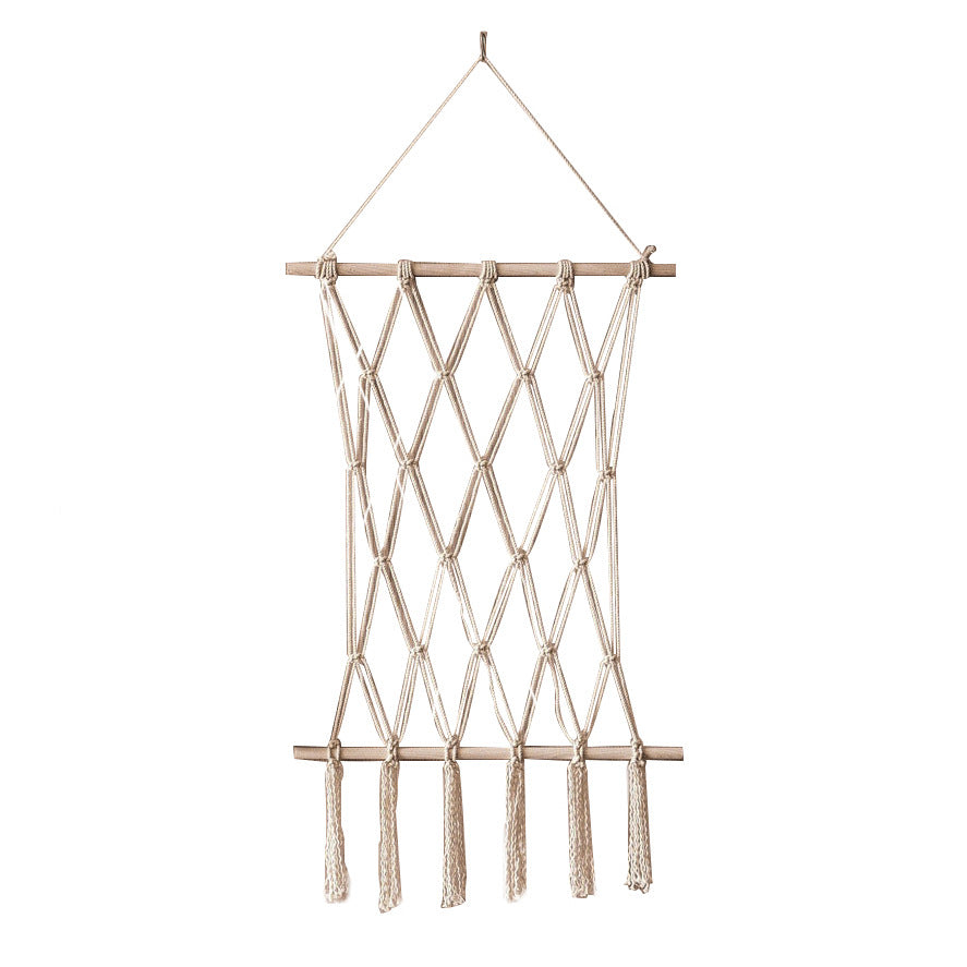 Elegant Macrame Wall Tapestry with Artistic Design | High & Bury