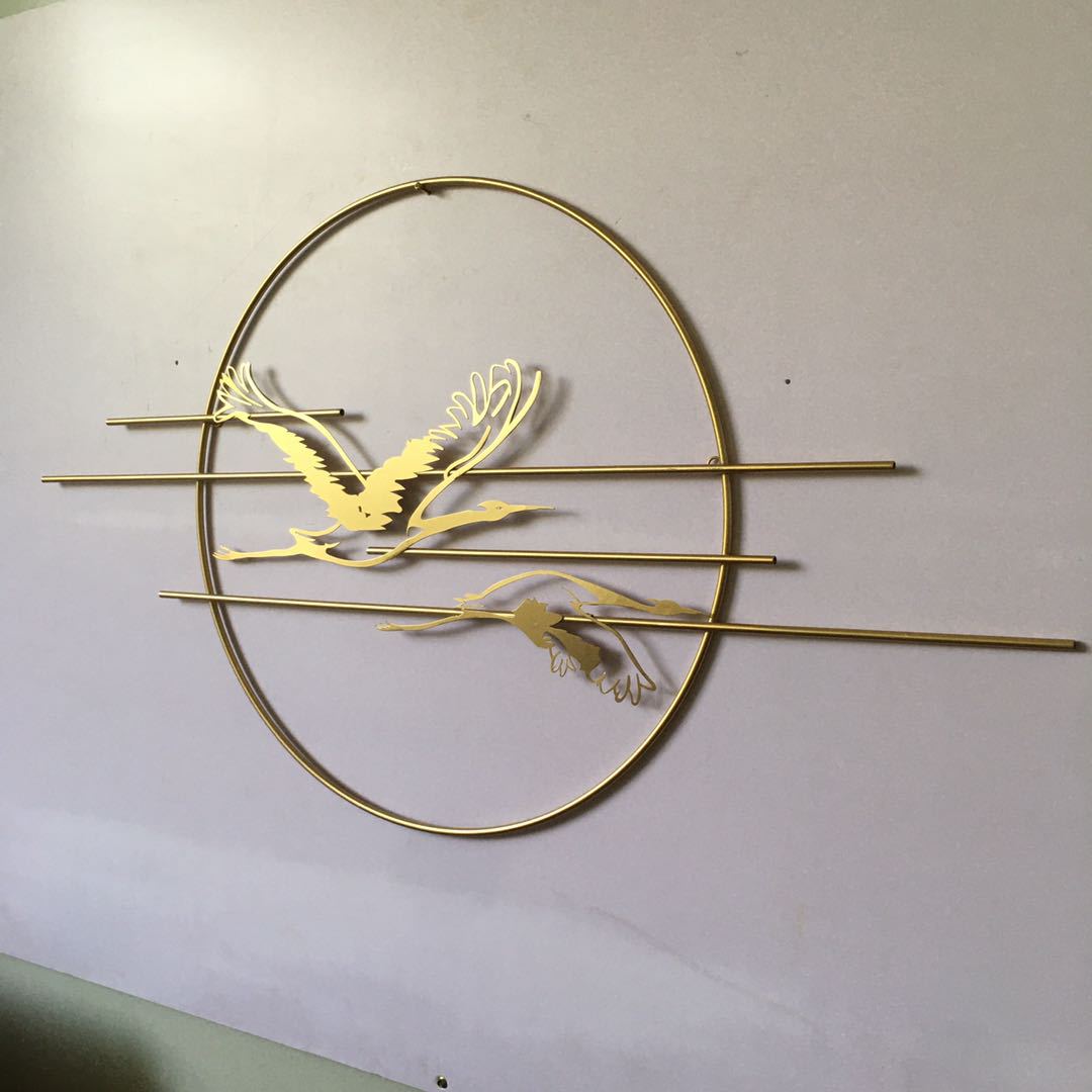 Elegant Metal Crane Wall Art | High & Bury