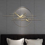 Elegant Metal Crane Wall Art | High & Bury