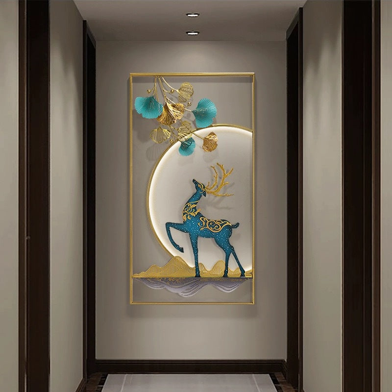Elegant Metal Deer Wall Art Sculpture | High & Bury