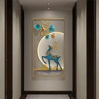 Elegant Metal Deer Wall Art Sculpture | High & Bury