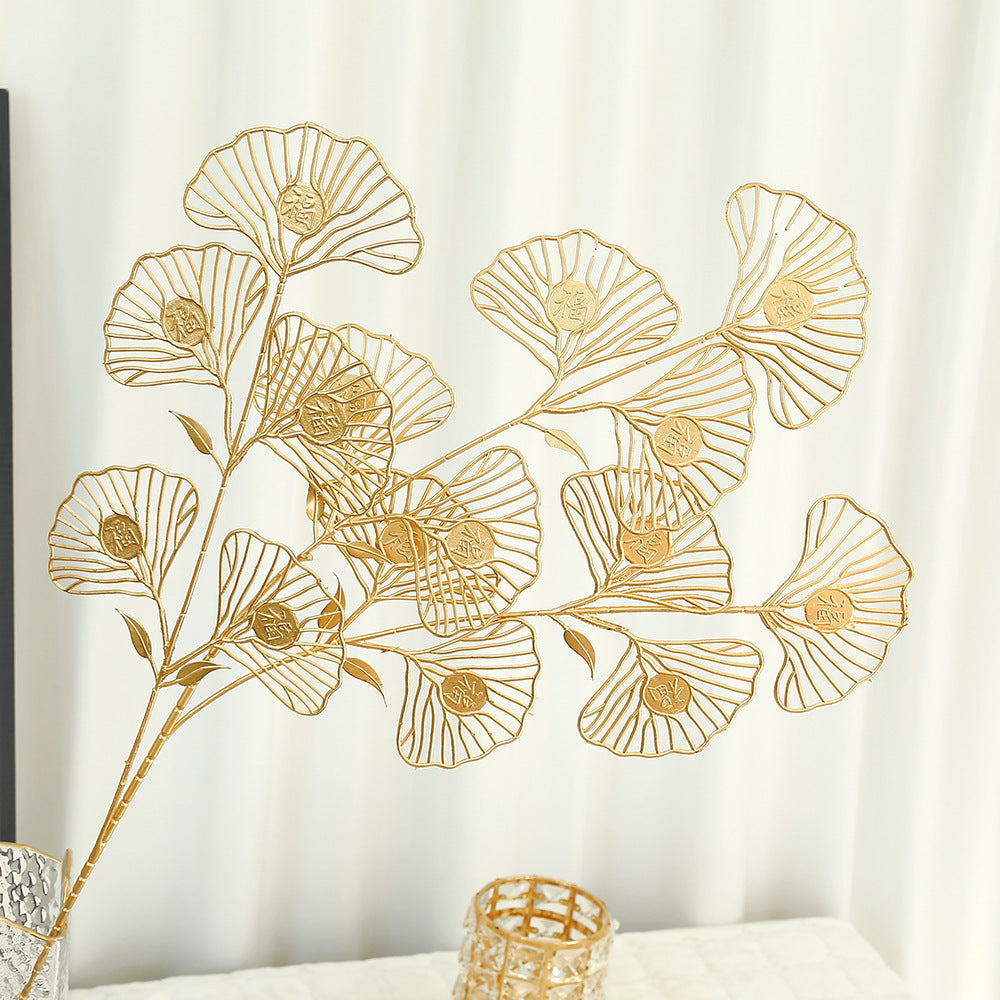 Elegant Metal Leaf Decoration | High & Bury