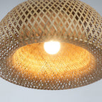 Elegant Pendant Lamp made of Hand-Woven Rattan | High & Bury
