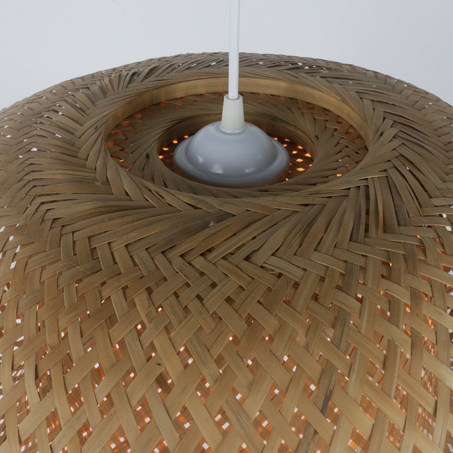 Elegant Pendant Lamp made of Hand-Woven Rattan | High & Bury